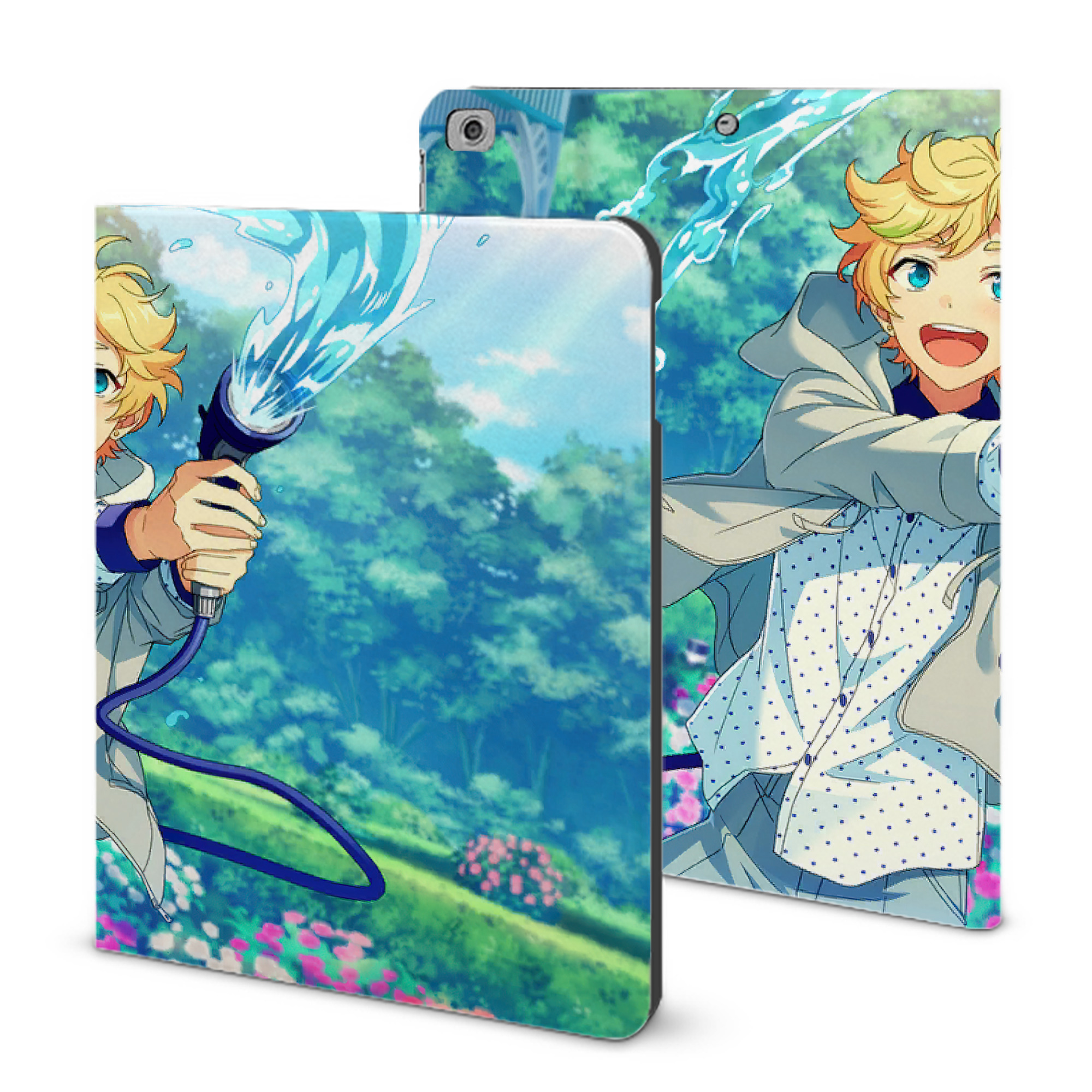 （画像用） あんさんぶるスターズ! Ensemble Stars IPad ケース ブック型 PUレザー TPU 耐衝撃 軽量 薄型 ペン収納なし 全面保護 IPad 各モデル対応